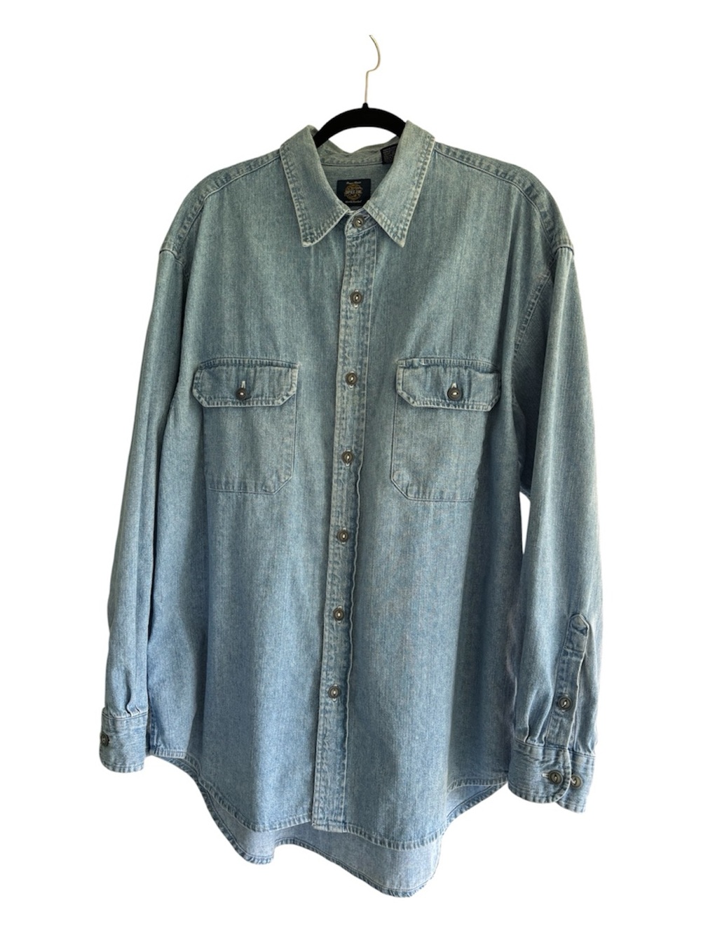 Vintage 90s Gap Denim Shirt XL Workwear Chambray Button Down Oversized Rare